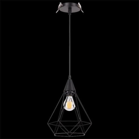 Встраиваемый подвесной светильник Novotech Zelle с лампочкой 370422+Lamps E27 P45