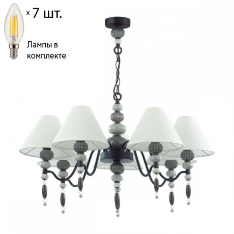 Подвесная люстра Odeon Sochi с лампочками 4896/7+Lamps E14 Свеча