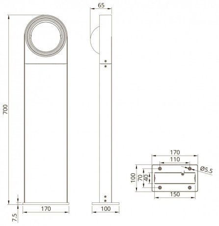 Ландшафтный светильник Arte Lamp San Francisco A1831PA-1BK