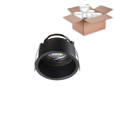 Встраиваемый светильник с лампочкой Novotech Cloud 370840+Lamps Gu10