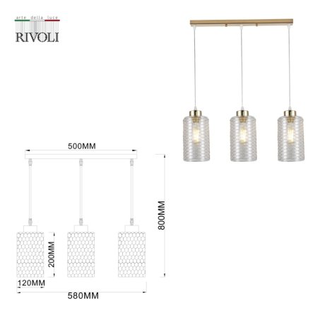 Подвесной светильник Rivoli Malice 9124-203 (Б0054878)