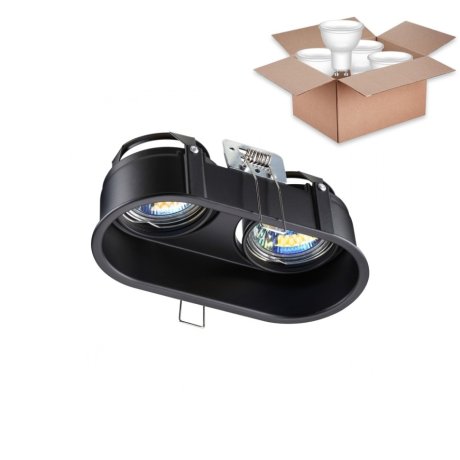 Встраиваемый светильник с лампочками Novotech Cloud 370841+Lamps Gu10