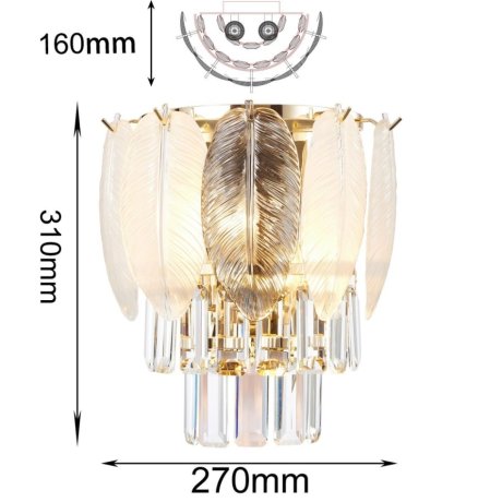 Настенный светильник с лампочками Favourite Dolor 2982-2W+Lamps E14 Свеча