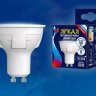 Лампа светодиодная диммируемая (UL-00003988) Uniel GU10 6W 4000K матовая LED-JCDR 6W/NW/GU10/FR/DIM PLP01WH
