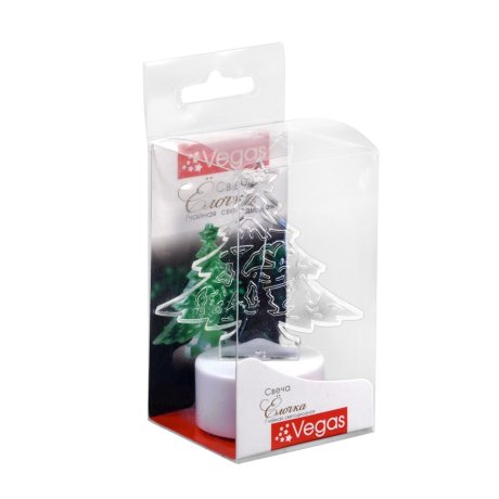 Свеча ''Елочка'' светодиодная с батарейкой Vegas 55052