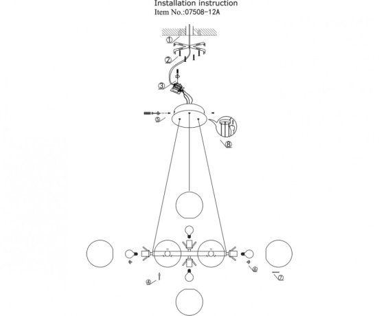 Подвесная люстра Kink Light Сида 07508-12,20 (20417)