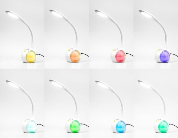 Светодиодная настольная лампа с RGB подсветкой Ambrella light Desk DE532