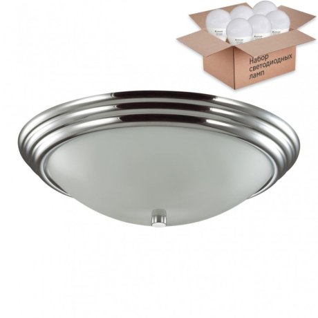 Настенно-потолочный светильник Lumion Kayla с лампочками 5261/3C+Lamps E27 P45