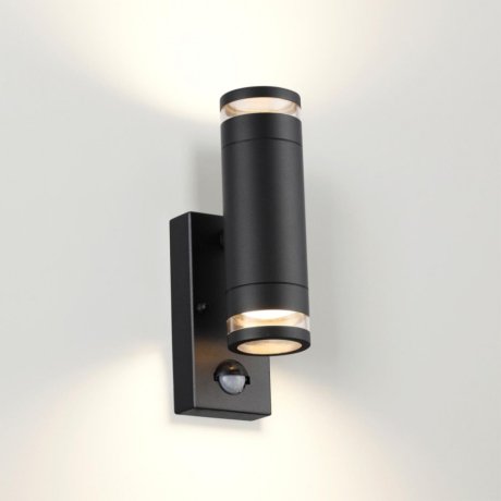 Уличный настенный светильник с датчиком движения Odeon Motto 6605/2W