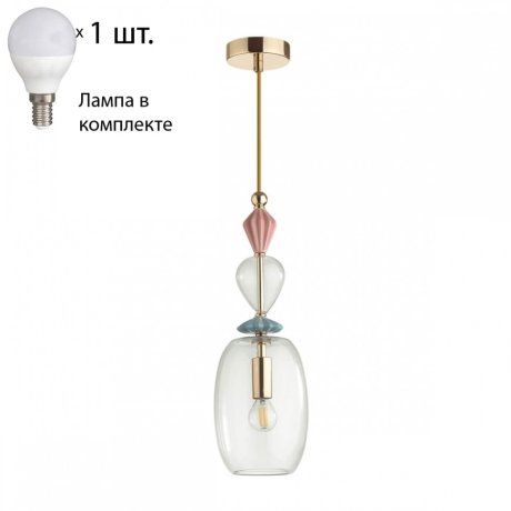 Подвесной светильник с лампочкой Odeon Light Bizet 4855/1B+Lamps E14 P45