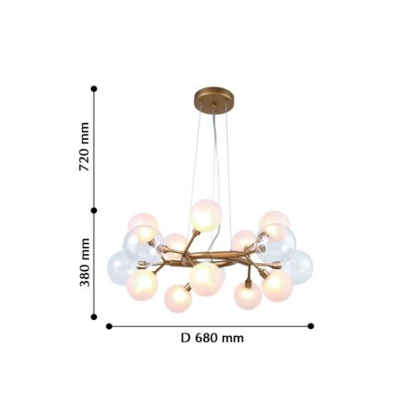 Подвесная люстра Favourite Babylon с поддержкой Алиса 2515-10P-A