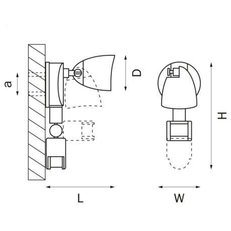 Уличный светильник с датчиком движения Diva Lightstar 374347