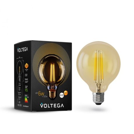 Ретро лампа Е27 6W 2800К (теплый) Loft LED Voltega 7084
