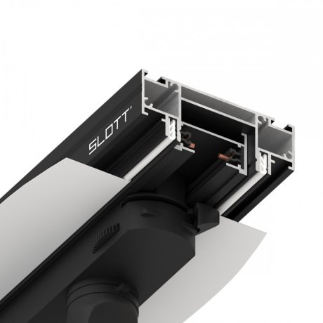 2м. Интрудер (профиль) для встраивания однофазного трека в натяжной потолок SLOTT Novotech  135191