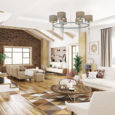 Люстра подвесная с лампочками Lumion Santiago 4515/6+Lamps Е27 Свеча