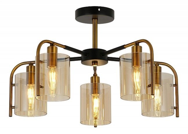 Люстра на штанге Escada Elegant 671/5P Black/Gold