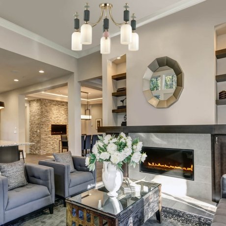 Потолочная люстра с лампочками deon Light Candy 4861/5C+Lamps E14 P45