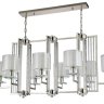 Подвесная люстра Crystal Lux NICOLAS SP8 L1000 NICKEL/WHITE
