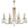 Подвесная люстра Crystal Lux VICTORIA SP8 GOLD/AMBER
