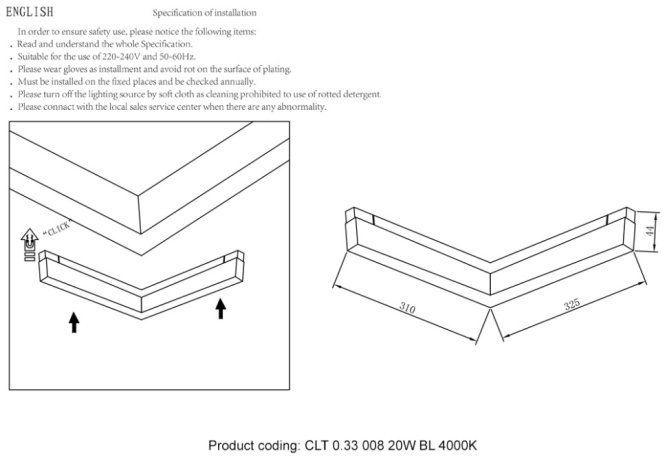 Трековый светильник 20W 4000К для магнитного шинопровода Space Crystal Lux CLT 0.33 008 20W BL 4000K