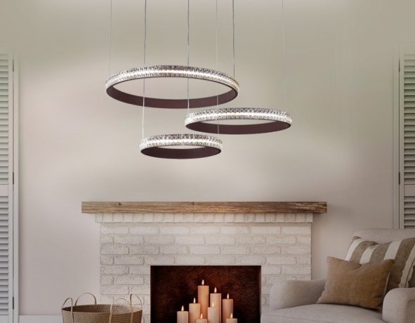 Подвесная диммируемая люстра с пультом ДУ Ambrella light FA6162 CF