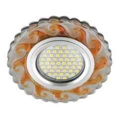 Встраиваемый светильник с LED подсветкой Fametto Luciole DLS-L139 Gu5.3 Glassy/Tea (UL-00003873)