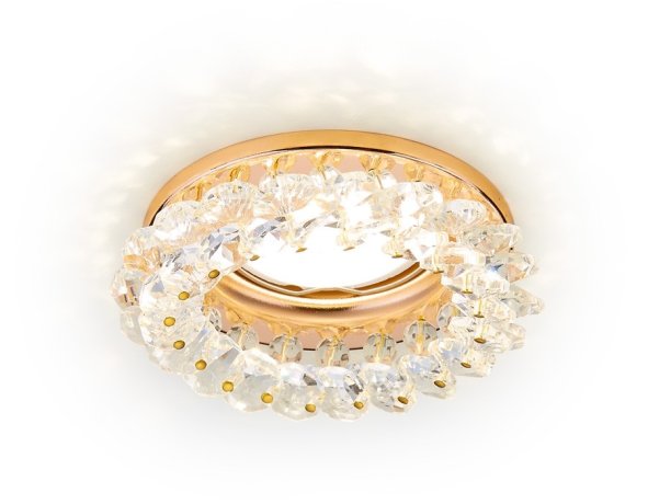 Встраиваемый светильник Ambrella light Crystal K206 CL/G