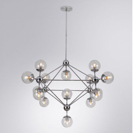 Люстра на штанге Arte lamp Bolla с поддержкой Алиса A1664SP-15CC-A