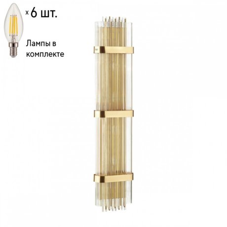 Настенный светильник с лампочками Odeon Light Empire 4853/6W+Lamps E14 Свеча