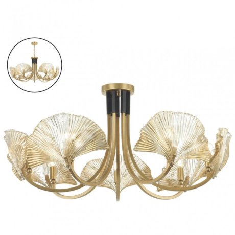 Подвесная люстра с лампочками Odeon Light Ventaglio 4870/7+Lamps E14 Свеча