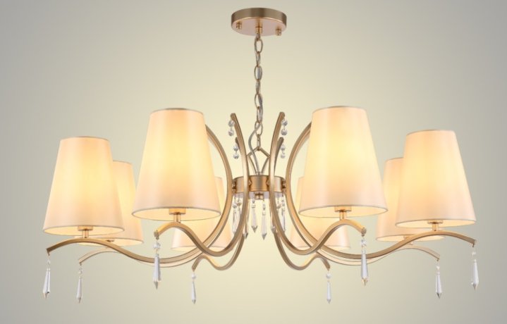 Подвесная люстра Crystal Lux Renata SP8 GOLD (3591/308)