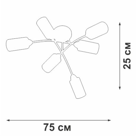 Потолочная люстра Vitaluce V4188-1/6PL