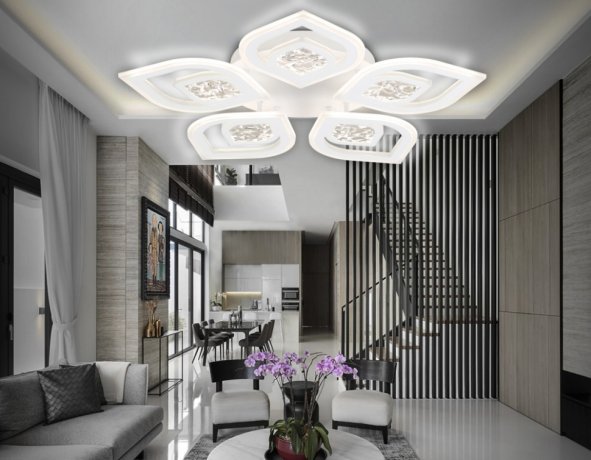 Потолочная диммируемая люстра с пультом ДУ Ambrella light Original FA4292