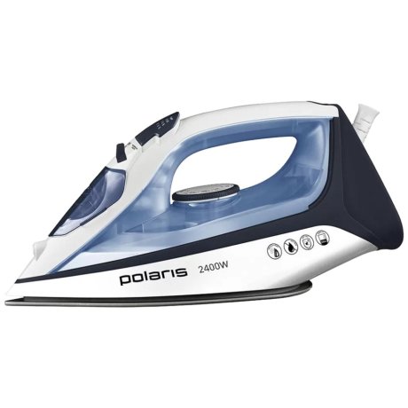 Утюг POLARIS PIR 2483K, 2400 Вт, керамическое покрытие, самоочистка, антикапля, антинакипь, синий, 51339 (456747)