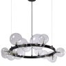 Подвесная люстра Crystal Lux AGATA SP15 V2 BLACK/TRANSPARENTE