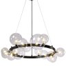 Подвесная люстра Crystal Lux AGATA SP15 V2 BLACK/TRANSPARENTE