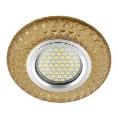 Встраиваемый светильник с LED подсветкой Fametto Luciole DLS-L144 Gu5.3 Glassy/Gold (UL-00003888)