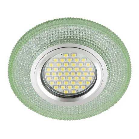 Встраиваемый светильник с LED подсветкой Fametto Luciole DLS-L142 Gu5.3 Glassy/Green (UL-00003882)