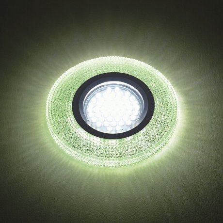 Встраиваемый светильник с LED подсветкой Fametto Luciole DLS-L142 Gu5.3 Glassy/Green (UL-00003882)