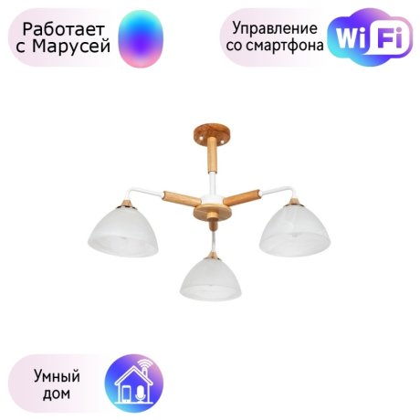 Потолочная люстра на штанге Matthew Arte Lamp с поддержкой Маруся A5032PL-3BR-М