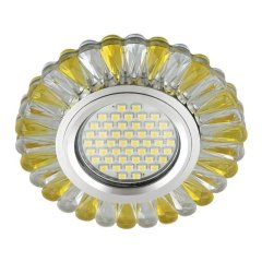 Встраиваемый светильник с LED подсветкой Fametto Luciole DLS-L145 Gu5.3 Glassy/Gold (UL-00003891)