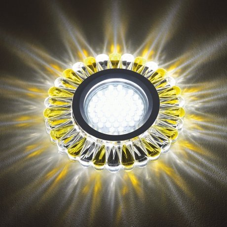 Встраиваемый светильник с LED подсветкой Fametto Luciole DLS-L145 Gu5.3 Glassy/Gold (UL-00003891)
