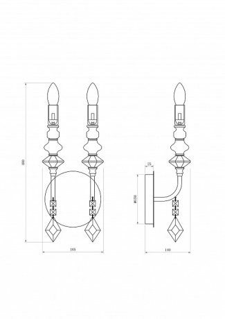 Бра Lucia Tucci Maya W4450.2 Chrome