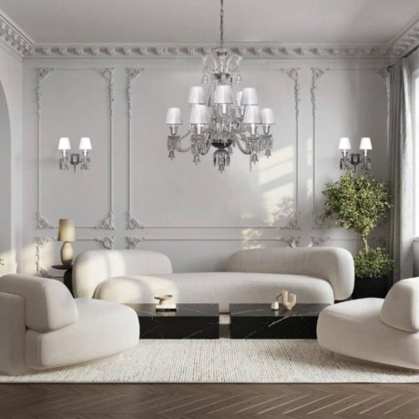 Бра с стеклянными подвесками Loft IT Zenith 10210/2W White
