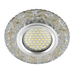 Встраиваемый светильник с LED подсветкой Fametto Luciole DLS-L146 Gu5.3 Glassy/Gold (UL-00003894)