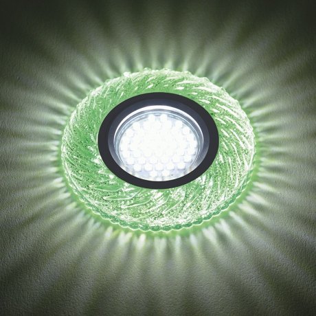 Встраиваемый светильник с LED подсветкой Fametto Luciole DLS-L137 Gu5.3 Glassy/Green (UL-00003867)