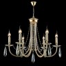 Подвесная люстра Crystal Lux Victoria SP6 GOLD/AMBER (3340/306)