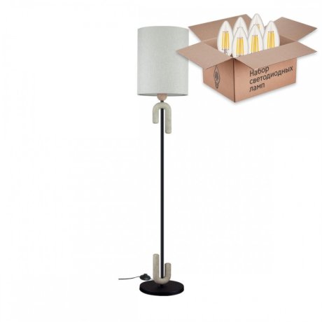 Торшер Odeon Bagel с лампочкой 5410/1F+Lamps E27 Свеча