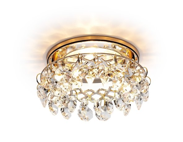 Встраиваемый светильник Ambrella light Crystal K7070 CL/G