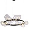 Подвесная люстра Crystal Lux с поддержкой Алиса AGATA SP15 V2 BLACK/TRANSPARENTE-А